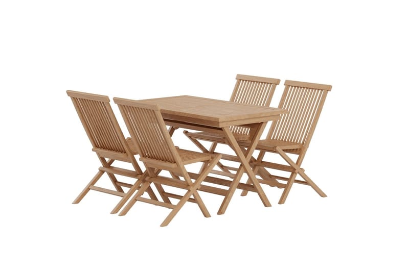 Kenya Matbord Utomhus 120 cm med 4 Kenya Utestol Hopfällbar - Utemöbler & utemiljö - Utegrupp - Matgrupp utomhus