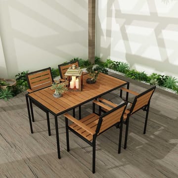 Klyren Matgrupp med 4 Stolar Utomhus - Brun - Utemöbler & utemiljö - Utegrupp - Matgrupp utomhus