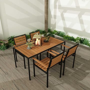 Klyren Matgrupp med 4 Stolar Utomhus - Brun - Utemöbler & utemiljö - Utegrupp - Matgrupp utomhus