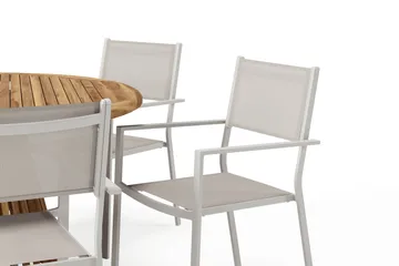 Lakenview Matbord Rund 150 med 6 Las Vegas Karmstolar - Natur - Utemöbler & utemiljö - Utegrupp - Matgrupp utomhus