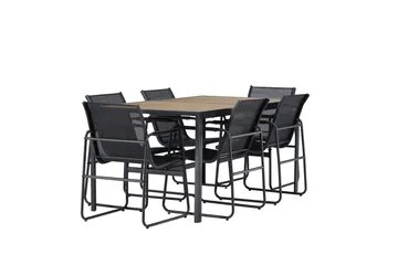 Lampedusa Matgrupp Utomhus 6-sits - Svart - Utemöbler & utemiljö - Utegrupp - Matgrupp utomhus