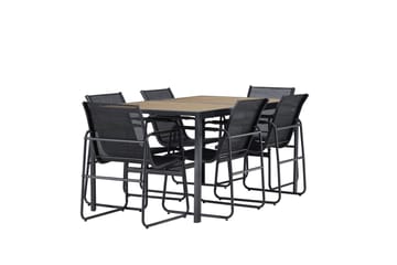 Lampedusa Matgrupp Utomhus 6-sits - Svart - Utemöbler & utemiljö - Utegrupp - Matgrupp utomhus