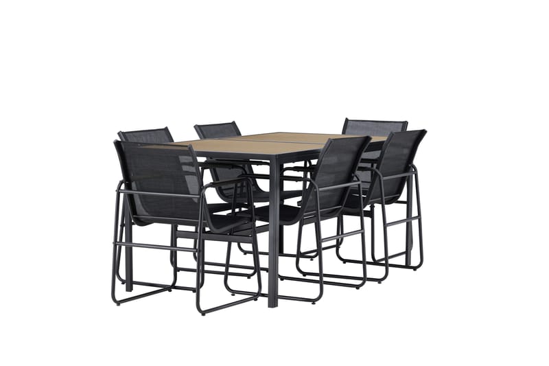 Lampedusa Matgrupp Utomhus 6-sits - Svart - Utemöbler & utemiljö - Utegrupp - Matgrupp utomhus