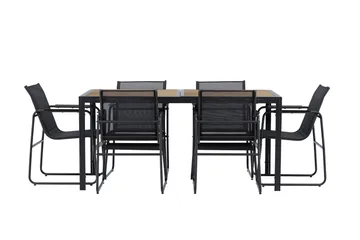 Lampedusa Matgrupp Utomhus 6-sits - Svart - Utemöbler & utemiljö - Utegrupp - Matgrupp utomhus