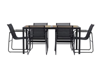 Lampedusa Matgrupp Utomhus 6-sits - Svart - Utemöbler & utemiljö - Utegrupp - Matgrupp utomhus