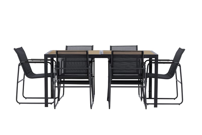Lampedusa Matgrupp Utomhus 6-sits - Svart - Utemöbler & utemiljö - Utegrupp - Matgrupp utomhus