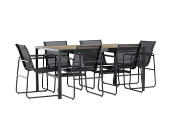 Lampedusa Matgrupp Utomhus 6-sits - Svart - Utemöbler & utemiljö - Utegrupp - Matgrupp utomhus