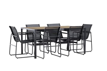 Lampedusa Matgrupp Utomhus 6-sits - Svart - Utemöbler & utemiljö - Utegrupp - Matgrupp utomhus