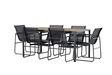 Lampedusa Matgrupp Utomhus 6-sits - Svart - Utemöbler & utemiljö - Utegrupp - Matgrupp utomhus