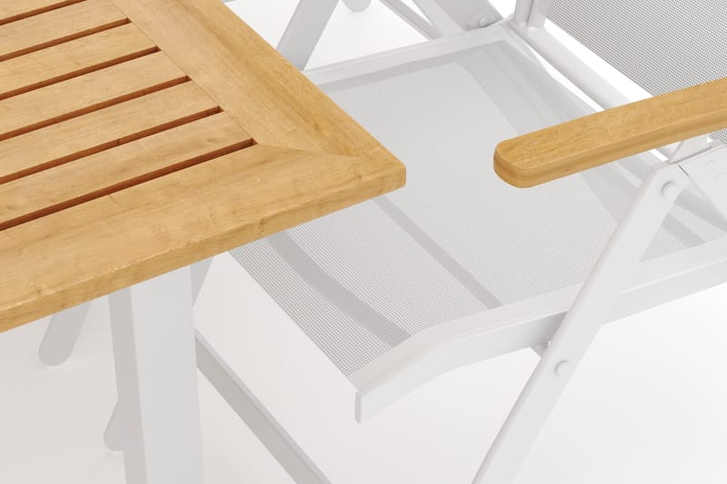 Las Vegas utomhus matgrupp förlängningsbart 220x280x100 cm med 8 Las Vegas positionsstolar - Vit - Utemöbler & utemiljö - Utegrupp - Matgrupp utomhus