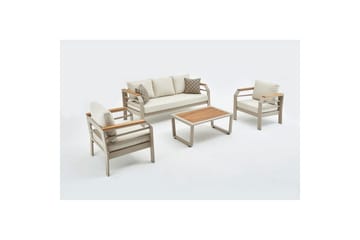 Lassento Soffgrupp Utomhus 5-sits - Beige - Utemöbler & utemiljö - Utegrupp - Soffgrupp utomhus
