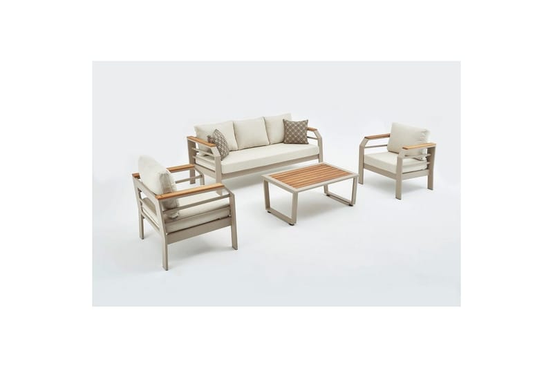 Lassento Soffgrupp Utomhus 5-sits - Beige - Utemöbler & utemiljö - Utegrupp - Soffgrupp utomhus