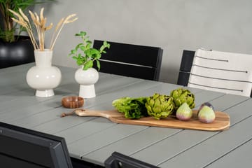 Levels Förlängningsbart Matbord Utomhus 224-324 cm med 6 Levels Stapelstol Svart - Utemöbler & utemiljö - Utegrupp - Matgrupp utomhus