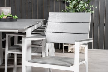 Levels Matgrupp Utomhus + 10 Utestolar - Vit/Grå - Utemöbler & utemiljö - Utegrupp - Matgrupp utomhus