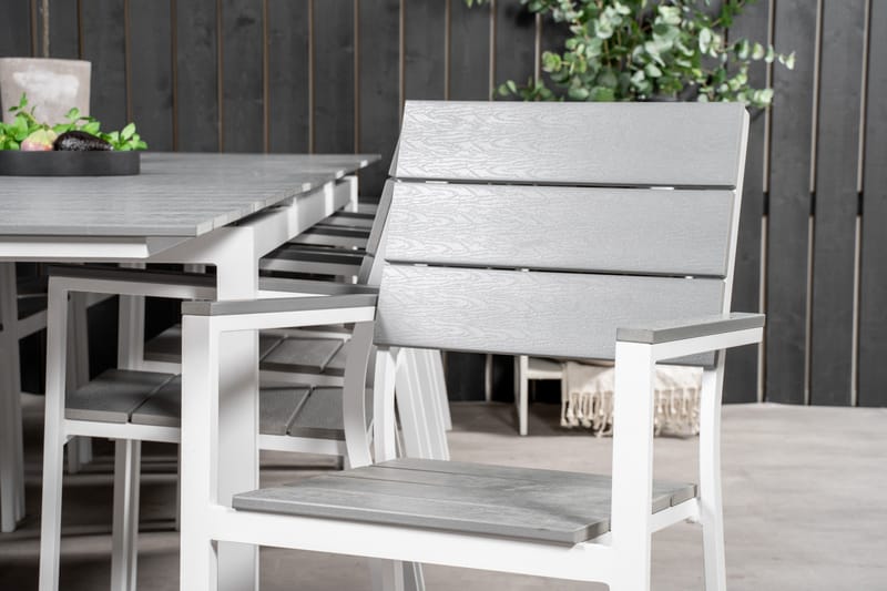 Levels Matgrupp Utomhus + 10 Utestolar - Vit/Grå - Utemöbler & utemiljö - Utegrupp - Matgrupp utomhus