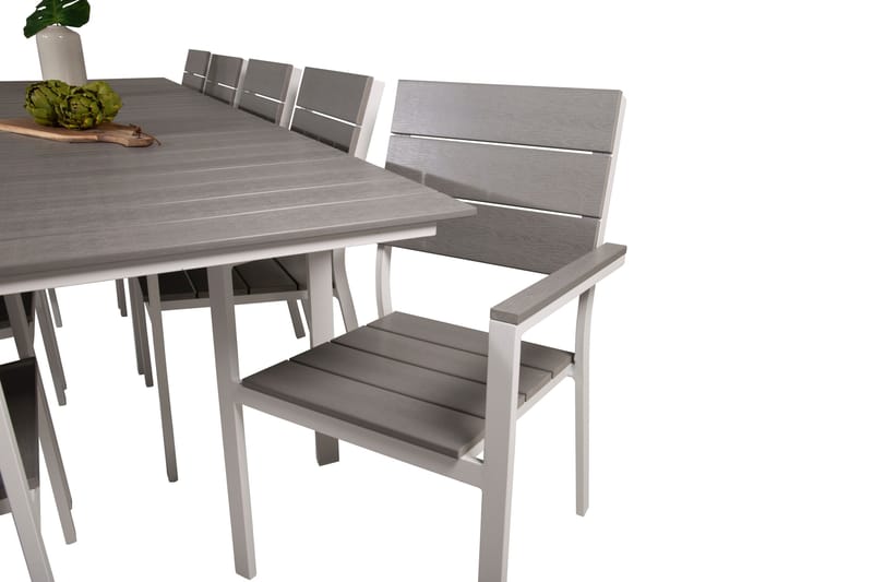 Levels Matgrupp Utomhus + 10 Utestolar - Vit/Grå - Utemöbler & utemiljö - Utegrupp - Matgrupp utomhus