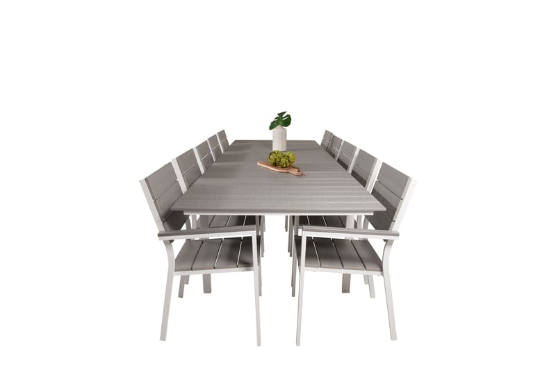 Levels Matgrupp Utomhus + 10 Utestolar - Vit/Grå - Utemöbler & utemiljö - Utegrupp - Matgrupp utomhus