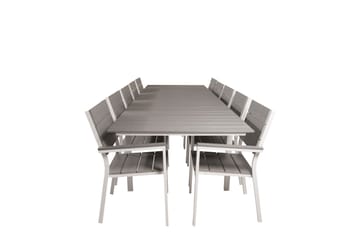 Levels Matgrupp Utomhus + 10 Utestolar - Vit/Grå - Utemöbler & utemiljö - Utegrupp - Matgrupp utomhus