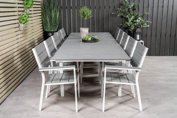 Levels Matgrupp Utomhus + 10 Utestolar - Vit/Grå - Utemöbler & utemiljö - Utegrupp - Matgrupp utomhus