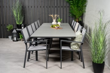 Levels Matgrupp Utomhus 225-325 cm Rektangulär med 10 Copacabana Utestolar - Grå - Utemöbler & utemiljö - Utegrupp - Matgrupp utomhus