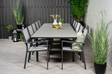 Levels Matgrupp Utomhus 225-325 cm Rektangulär med 10 Copacabana Utestolar - Grå - Utemöbler & utemiljö - Utegrupp - Matgrupp utomhus