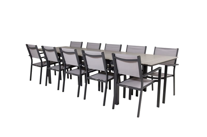 Levels Matgrupp Utomhus 225-325 cm Rektangulär med 10 Copacabana Utestolar - Grå - Utemöbler & utemiljö - Utegrupp - Matgrupp utomhus