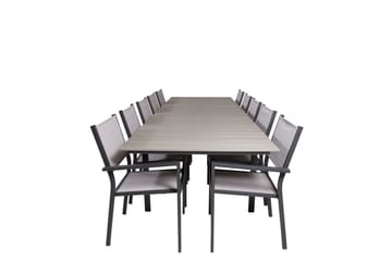 Levels Matgrupp Utomhus 225-325 cm Rektangulär med 10 Copacabana Utestolar - Grå - Utemöbler & utemiljö - Utegrupp - Matgrupp utomhus
