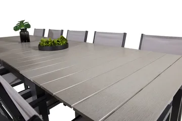 Levels Matgrupp Utomhus 225-325 cm Rektangulär med 10 Copacabana Utestolar - Grå - Utemöbler & utemiljö - Utegrupp - Matgrupp utomhus