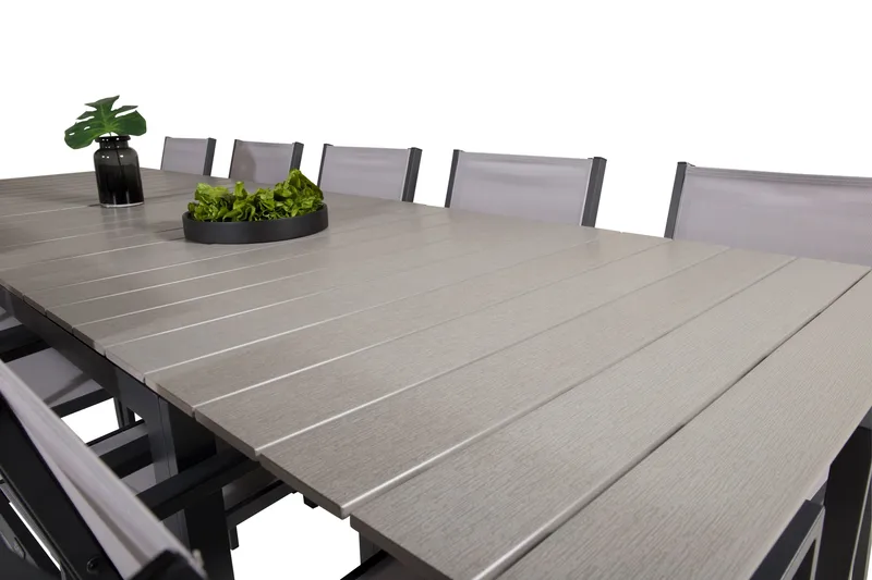 Levels Matgrupp Utomhus 225-325 cm Rektangulär med 10 Copacabana Utestolar - Grå - Utemöbler & utemiljö - Utegrupp - Matgrupp utomhus