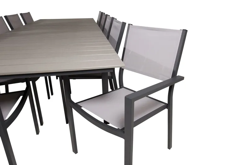 Levels Matgrupp Utomhus 225-325 cm Rektangulär med 10 Copacabana Utestolar - Grå - Utemöbler & utemiljö - Utegrupp - Matgrupp utomhus