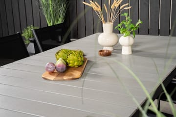 Levels Matgrupp Utomhus 225-325 cm Rektangulär med 6 Santorini Utestolar - Svart - Utemöbler & utemiljö - Utegrupp - Matgrupp utomhus