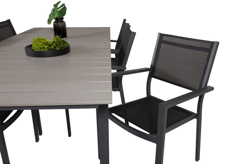 Levels Matgrupp Utomhus 230-310 cm Rektangulär med 6 Copacabana Utestolar - Svart - Utemöbler & utemiljö - Utegrupp - Matgrupp utomhus