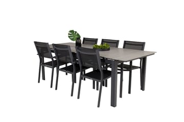 Levels Matgrupp Utomhus 230-310 cm Rektangulär med 6 Copacabana Utestolar - Svart - Utemöbler & utemiljö - Utegrupp - Matgrupp utomhus