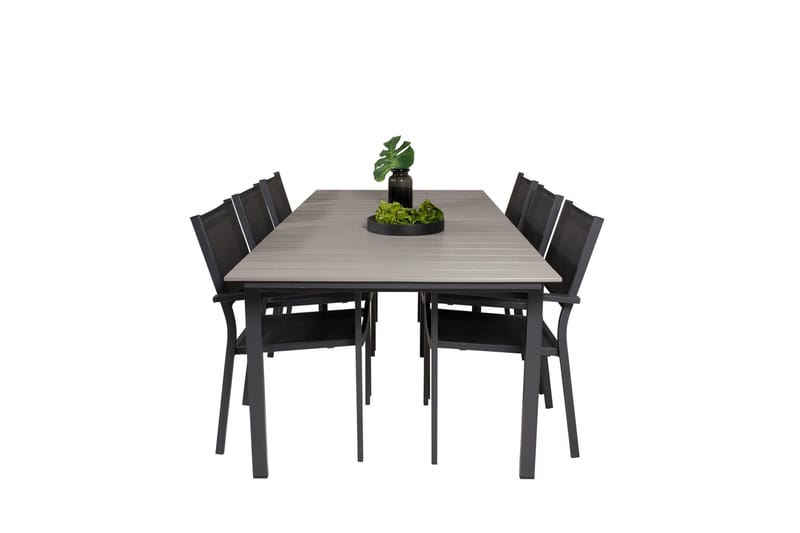 Levels Matgrupp Utomhus 230-310 cm Rektangulär med 6 Copacabana Utestolar - Svart - Utemöbler & utemiljö - Utegrupp - Matgrupp utomhus