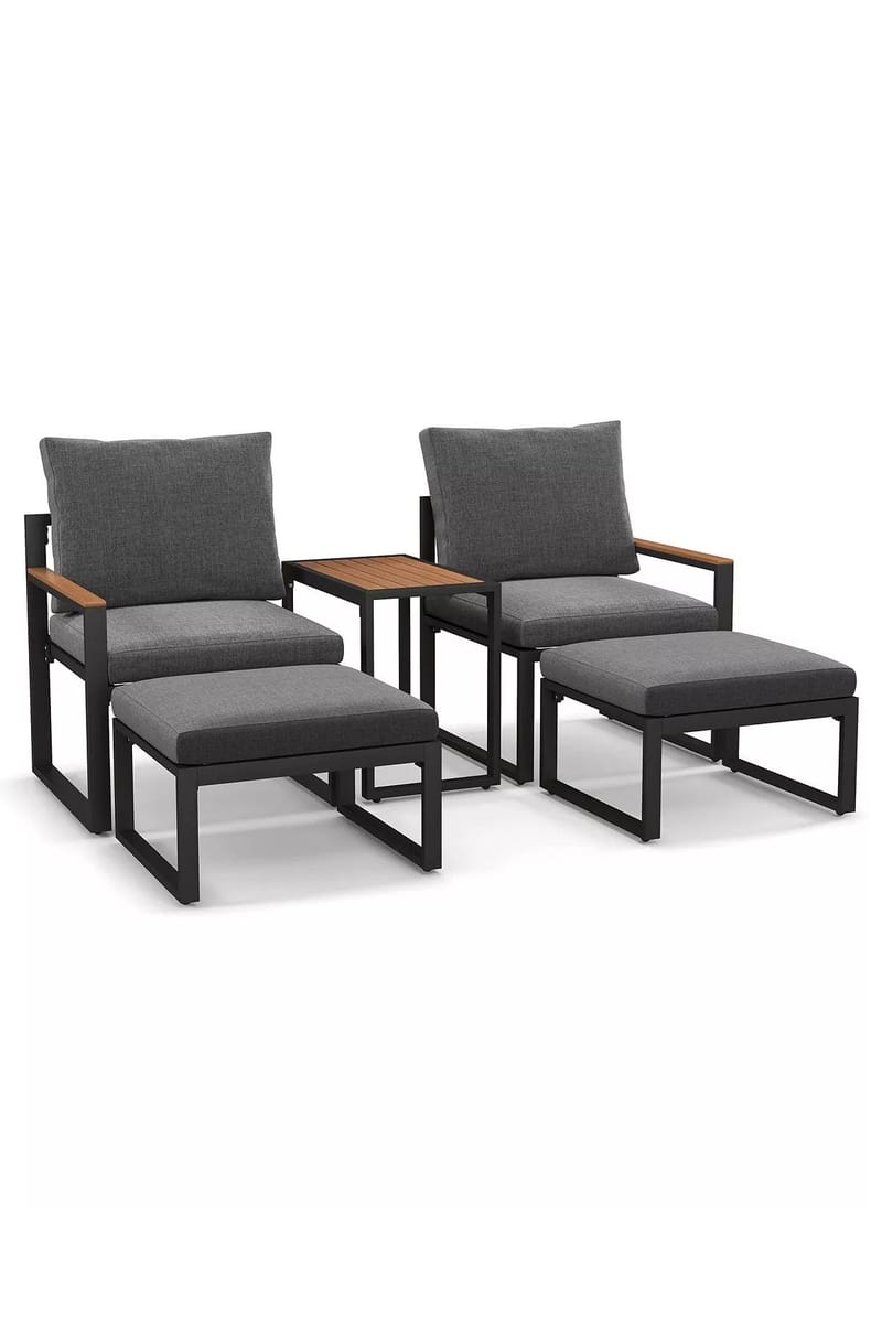 Linto Trädgårdsloungeset 64x68x64 cm - Grå - Utemöbler & utemiljö - Utegrupp - Cafegrupp & cafeset