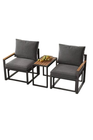 Linto Trädgårdsloungeset 64x68x64 cm - Grå - Utemöbler & utemiljö - Utegrupp - Cafegrupp & cafeset