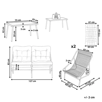 Loungegrupp 4-sits Molveno - Grön - Utemöbler & utemiljö - Utegrupp - Cafegrupp & cafeset