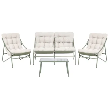 Loungegrupp 4-sits Molveno - Grön - Utemöbler & utemiljö - Utegrupp - Cafegrupp & cafeset
