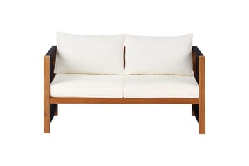 Loungegrupp Antria Ljus trä/svart - Ljus trä/svart - Utemöbler & utemiljö - Utegrupp - Soffgrupp utomhus