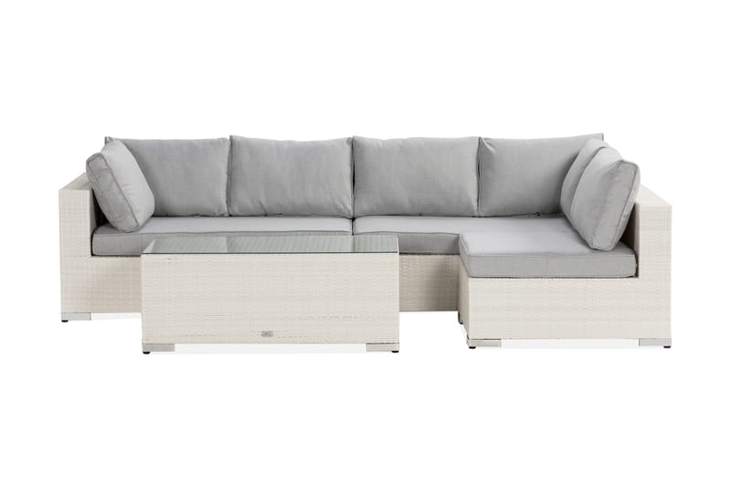 Loungegrupp Bahamas 5-sits Bord - Vit - Loungeset & loungegrupp - Soffgrupp utomhus