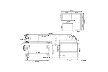 Loungegrupp Castella/Fratte Vit/Grå - Vit/Grå - Utemöbler & utemiljö - Utegrupp - Soffgrupp utomhus