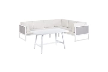 Loungegrupp Castella/Fratte Vit/Grå - Vit/Grå - Utemöbler & utemiljö - Utegrupp - Soffgrupp utomhus