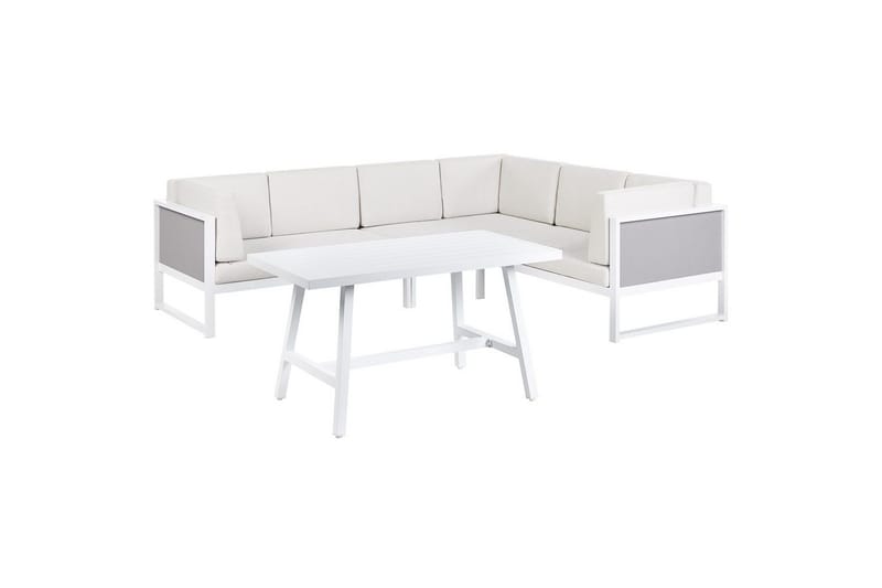 Loungegrupp Castella/Fratte Vit/Grå - Vit/Grå - Utemöbler & utemiljö - Utegrupp - Soffgrupp utomhus
