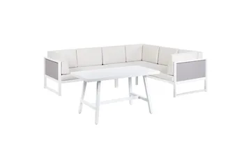 Loungegrupp Castella/Fratte Vit/Grå - Vit/Grå - Utemöbler & utemiljö - Utegrupp - Soffgrupp utomhus