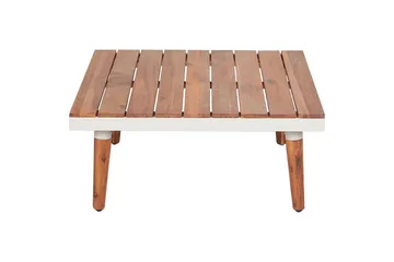 Loungegrupp Corato Vit/ljust trä - Vit/ljust trä - Utemöbler & utemiljö - Utegrupp - Soffgrupp utomhus