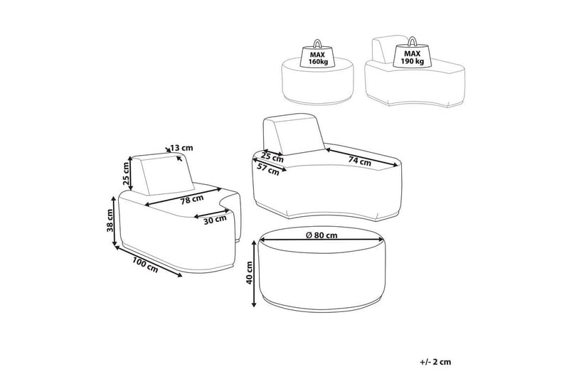 Loungegrupp Fabro 2-Sits - 2-Sits - Utemöbler & utemiljö - Utegrupp - Soffgrupp utomhus