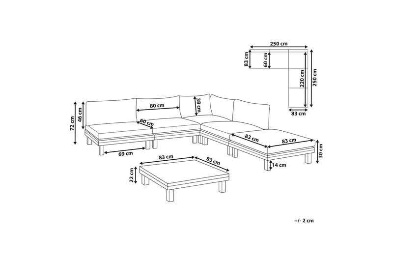 Loungegrupp Frazzano - Utemöbler & utemiljö - Utegrupp - Soffgrupp utomhus