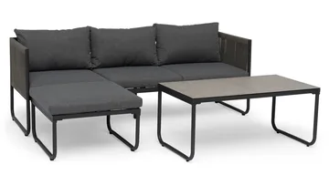 Loungegrupp Hillerstorp Hamnborg - Grå - Utemöbler & utemiljö - Utegrupp - Soffgrupp utomhus