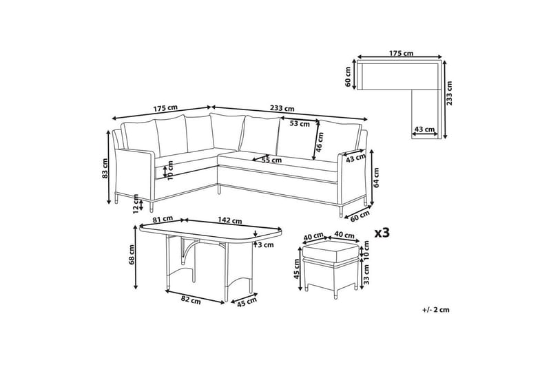 Loungegrupp Lacona - Utemöbler & utemiljö - Utegrupp - Soffgrupp utomhus