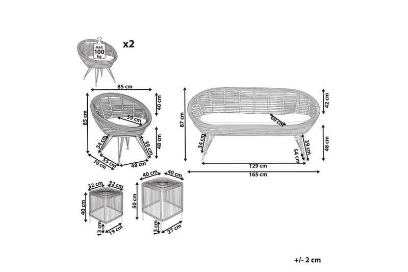 Loungegrupp Maratea/Cesenatico 4-Sits - 4-Sits - Utemöbler & utemiljö - Utegrupp - Soffgrupp utomhus